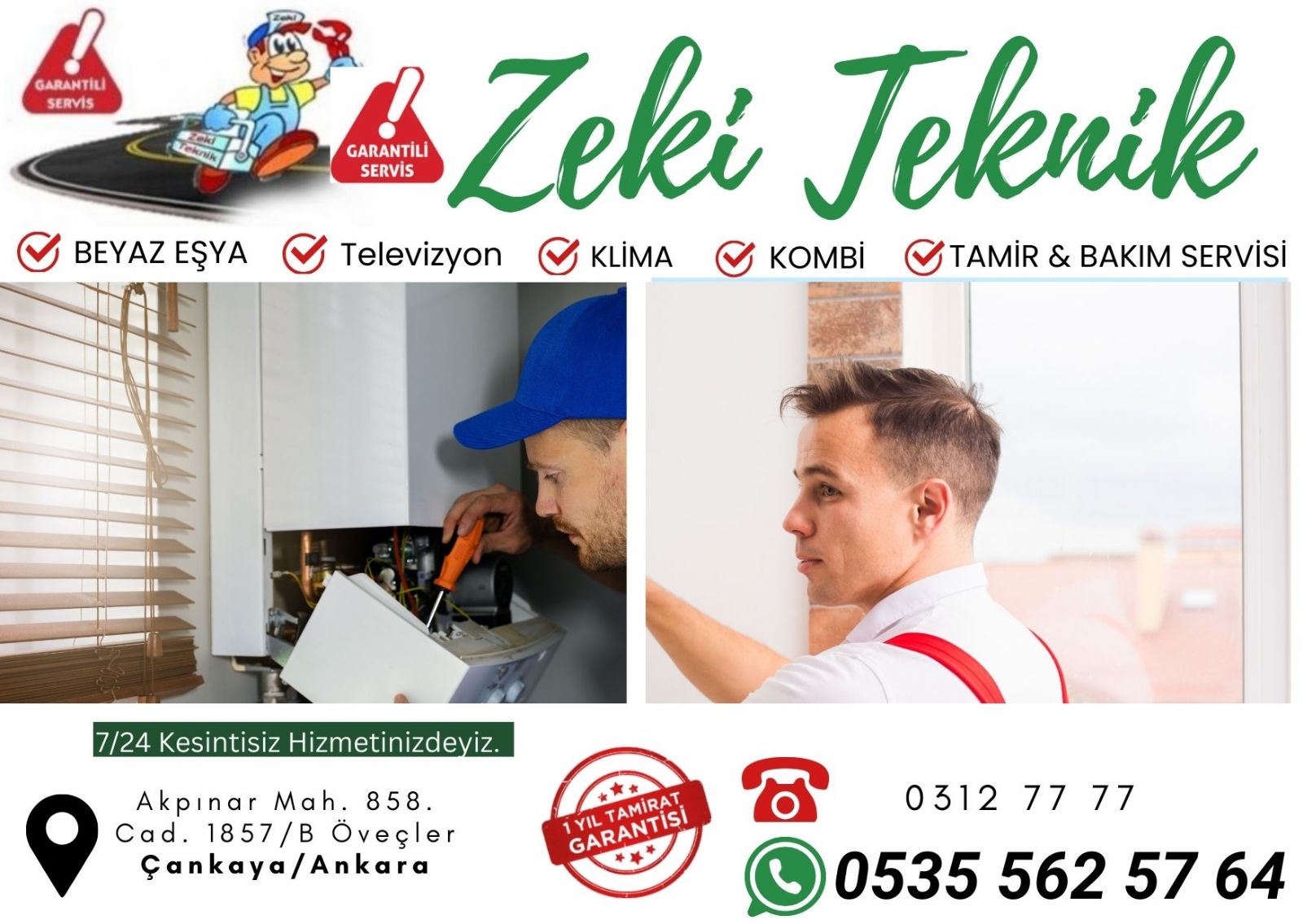 Öveçler Kombi Bakım Ücreti ve Fiyatları