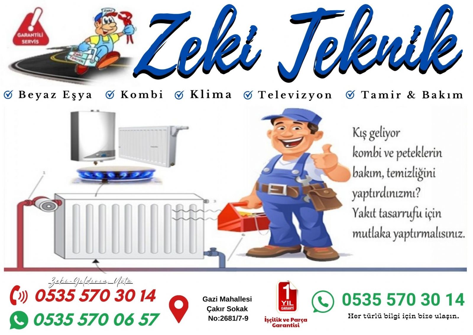 Gazi Mahallesi Kombi Bakım Ücreti