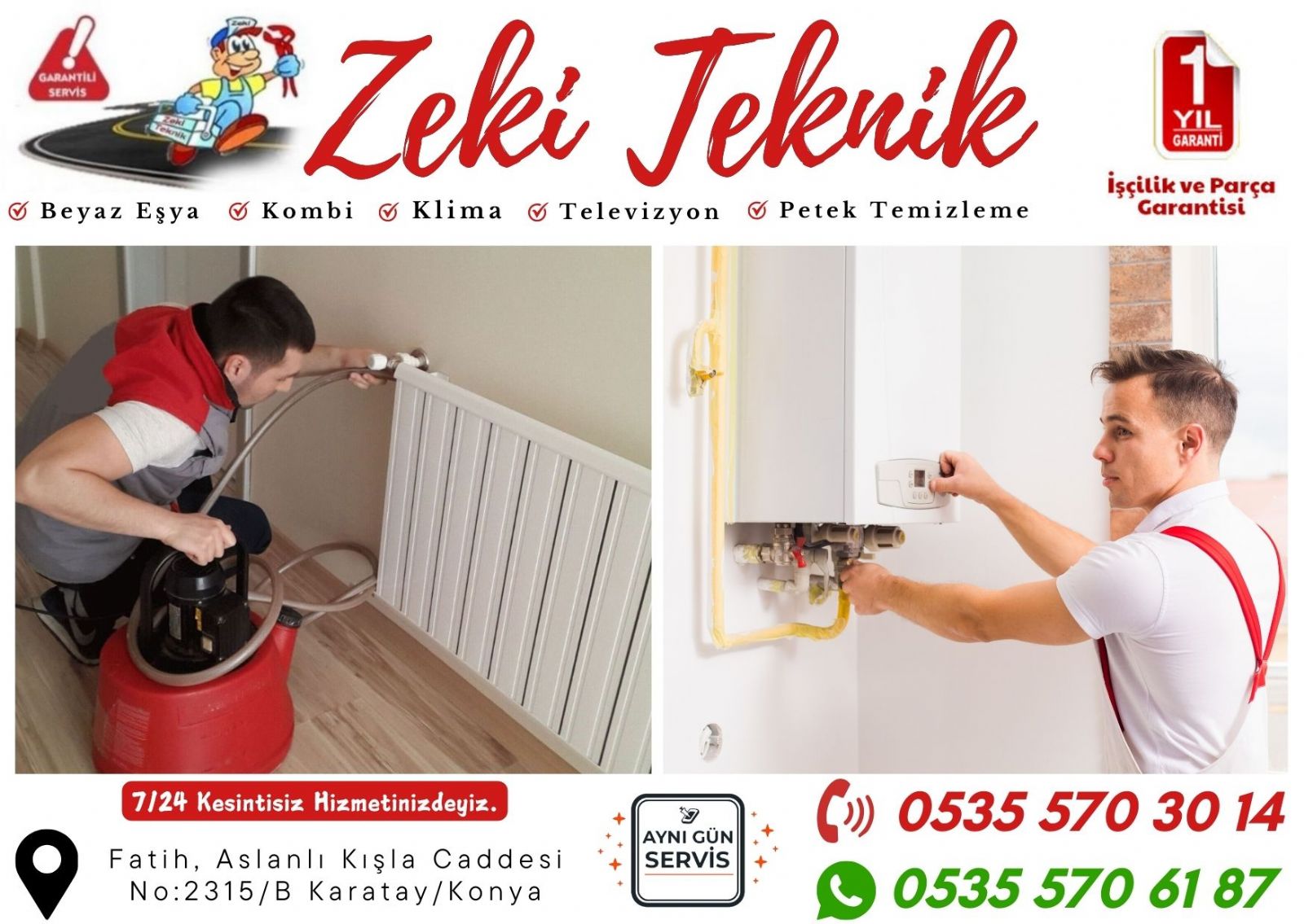 Karatay Kombi Bakım Ücreti ve Fiyatları