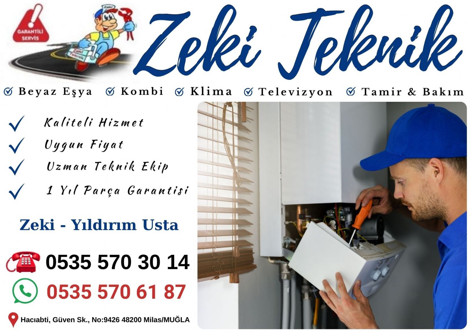 Milas Kombi Bakım Ücreti
