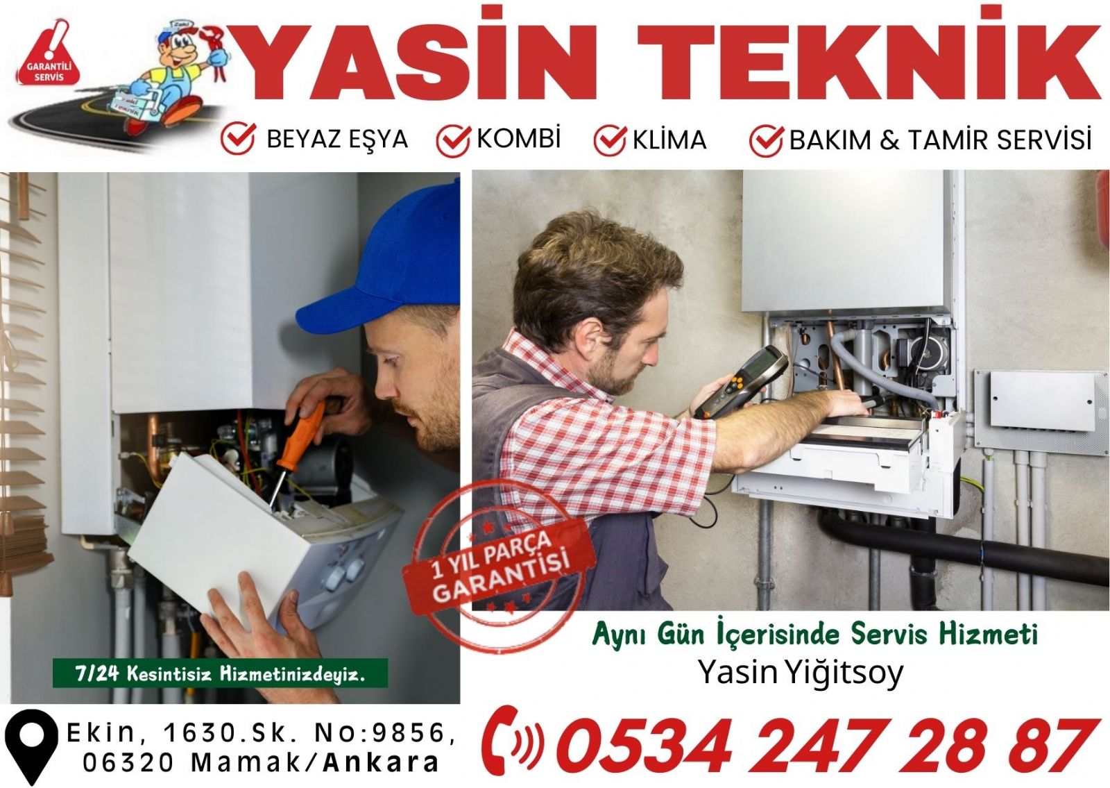 mamak - beyaz esya - servisi